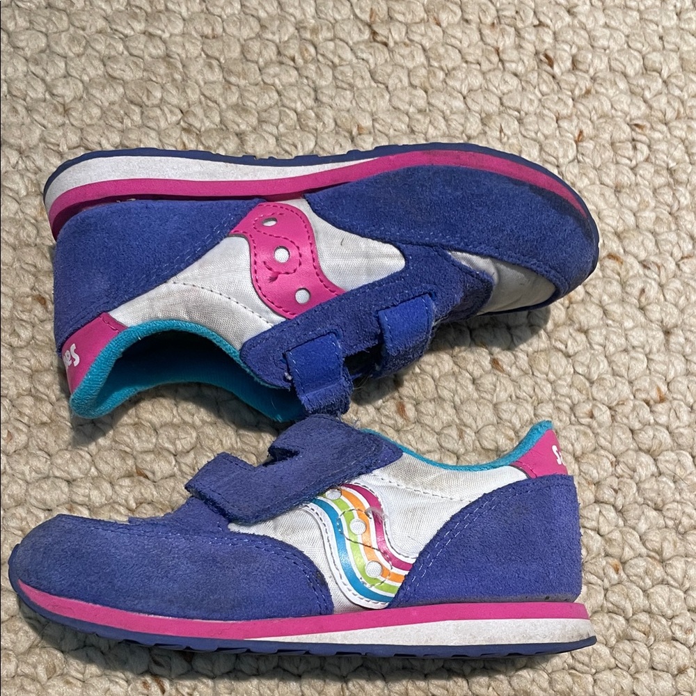 Saucony Kids' Rainbow Jazz sneakers, size 10.5 M
